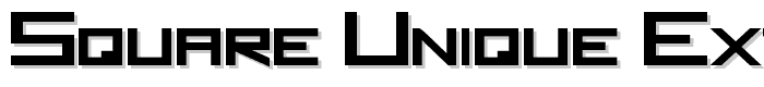 Square Unique ExtraBold font